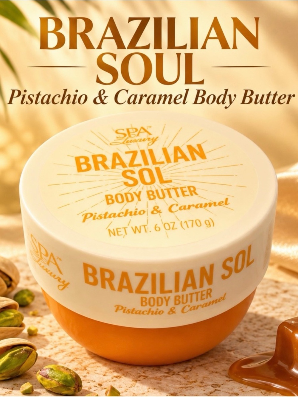 Pistachio & Caramel Body Butter — Cream & Orange